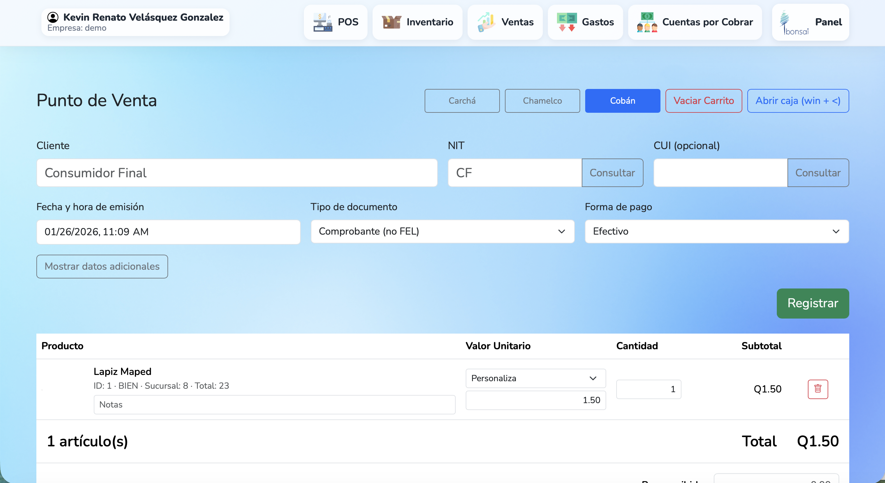 Captura de bonsai Web