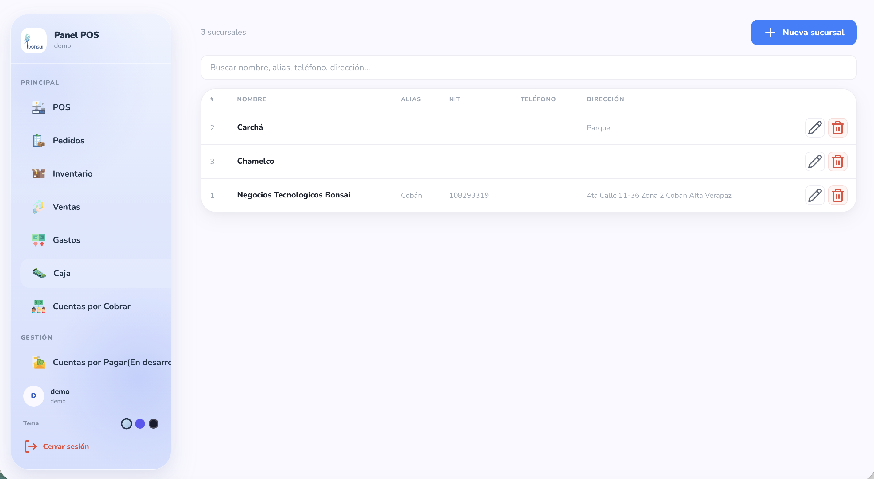 Captura de bonsai Web